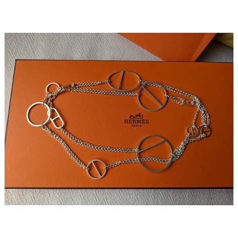 hermes h necklace silver|hermes ever chaine necklace.